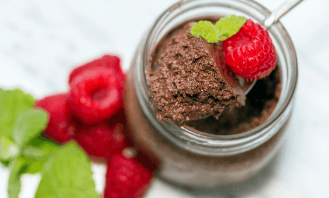 chocolate chia protein pudding