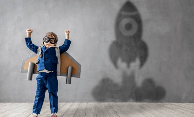 kid wearing airplane pilot costume